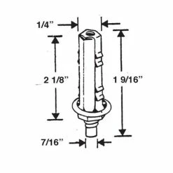 Barton Kramer Bi-Fold Closet Door Bottom Pivot (2 per Pack) -Barton Kramer Shop barton kramer bi fold door hardware 385 c3 1000