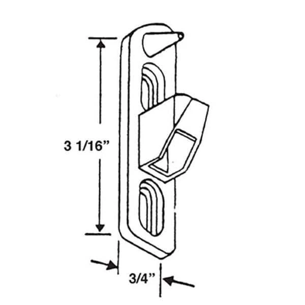 Barton Kramer 3 in. Anti-Lift Patio Door Chrome Keeper 4 Barton Kramer 3 in. Anti-Lift Patio Door Chrome Keeper - Image 2
