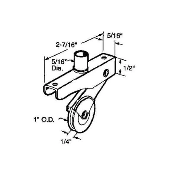 Barton Kramer 1 in. Steel Wheel Roller Assembly with Screw Guide 4 Barton Kramer 1 in. Steel Wheel Roller Assembly with Screw Guide - Image 2