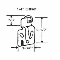 Barton Kramer 1/4 in. Milled Steel and Nylon Offset Closet Door Hanger (2-Pack) -Barton Kramer Shop barton kramer door rollers 2000 c3 1000