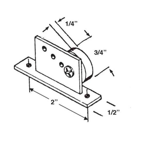Barton Kramer 1 in. Shower Door Wheel and Bracket Assemblies (2-Pack) 7 Barton Kramer 1 in. Shower Door Wheel and Bracket Assemblies (2-Pack) - Image 5