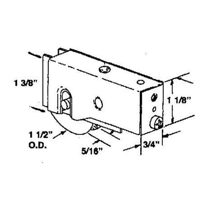 Barton Kramer Keller Sliding Glass Door Roller Assembly 4 Barton Kramer Keller Sliding Glass Door Roller Assembly - Image 2