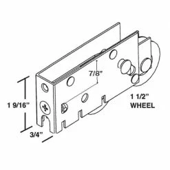Barton Kramer Sliding Glass Door Tandem Roller Assembly -Barton Kramer Shop barton kramer door rollers 548 c3 1000