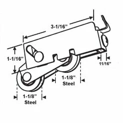 Barton Kramer 1-1/8 in. Tandem Patio Door Roller Assembly -Barton Kramer Shop barton kramer door rollers 579 c3 1000