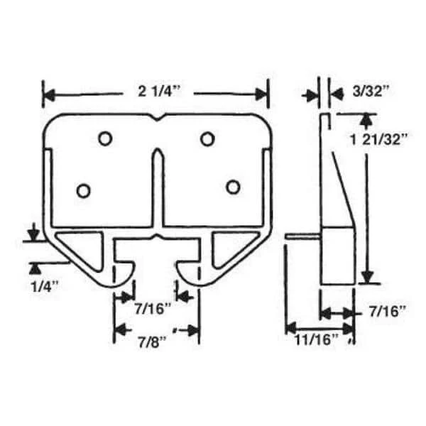 Barton Kramer 1.6 in. Brown Plastic Drawer Track Guide (2-Pack) 4 Barton Kramer 1.6 in. Brown Plastic Drawer Track Guide (2-Pack) - Image 2