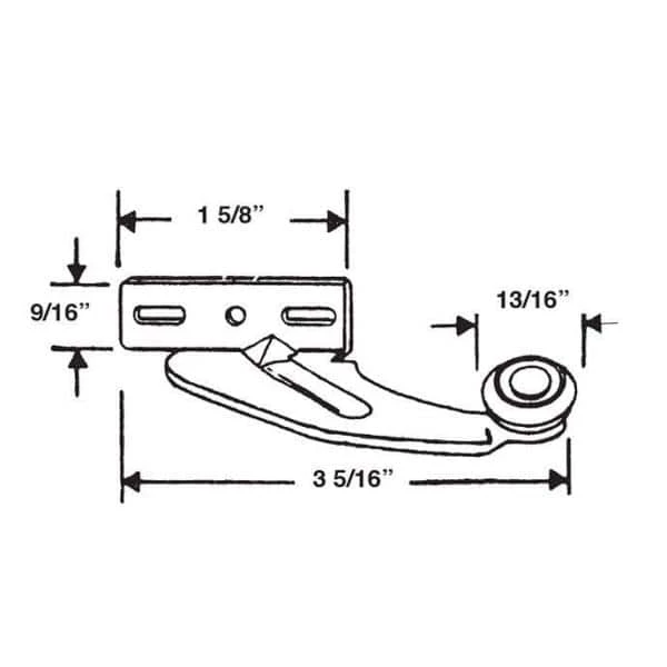 Barton Kramer 3.3 in. Right-Hand Mono-Rail Drawer Roller (2-Pack) 4 Barton Kramer 3.3 in. Right-Hand Mono-Rail Drawer Roller (2-Pack) - Image 2