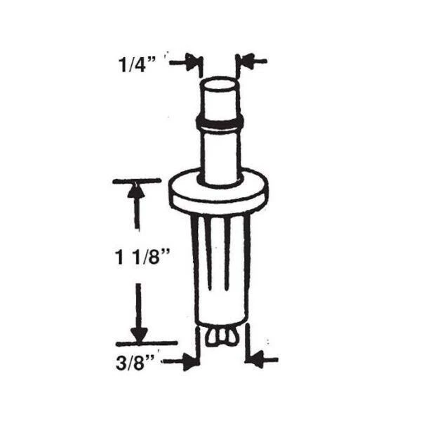 Barton Kramer 1-1/8 in. Bi-Fold Closet Door Top Guide (2-Pack) 4 Barton Kramer 1-1/8 in. Bi-Fold Closet Door Top Guide (2-Pack) - Image 2