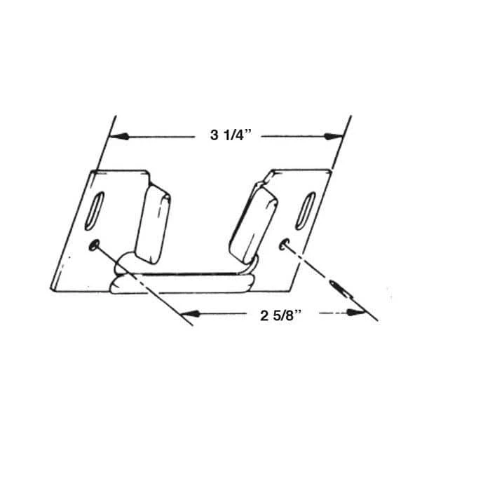 Barton Kramer 3-1/4 in. Single Sliding Pocket Door Guide 4 Barton Kramer 3-1/4 in. Single Sliding Pocket Door Guide - Image 2