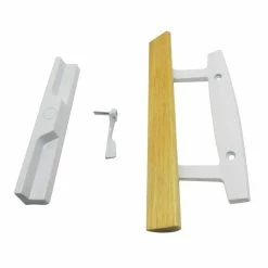 Barton Kramer White Surface Mount Sliding Door Handle Set