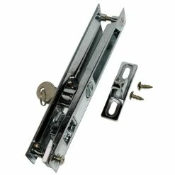 Barton Kramer Chrome-Plated Patio Door Lock with Key
