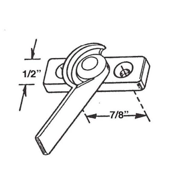 Barton Kramer Stanley 7/8 in. Aluminum Zinc Single Hung Window Sash Lock 4 Barton Kramer Stanley 7/8 in. Aluminum Zinc Single Hung Window Sash Lock - Image 2