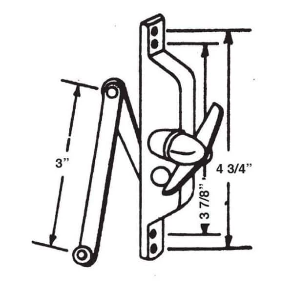 Barton Kramer 3 in. Silver Aluminum Air Control Jalousie Window Operator 4 Barton Kramer 3 in. Silver Aluminum Air Control Jalousie Window Operator - Image 2