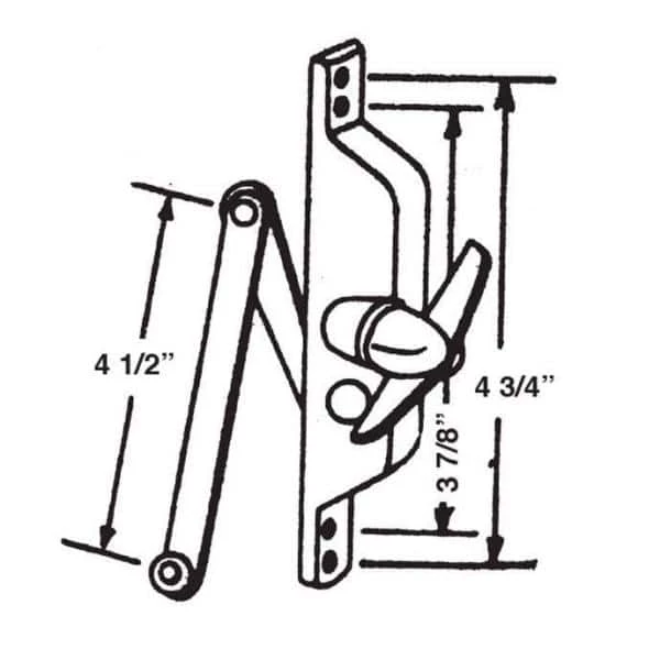 Barton Kramer 4-1/2 in. Superior Silver Aluminium Jalousie Window Operator 4 Barton Kramer 4-1/2 in. Superior Silver Aluminium Jalousie Window Operator - Image 2