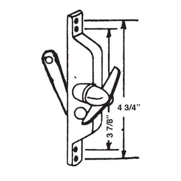 Barton Kramer 4-3/4 in. Universal Silver Aluminium Jalousie Window Operator 4 Barton Kramer 4-3/4 in. Universal Silver Aluminium Jalousie Window Operator - Image 2