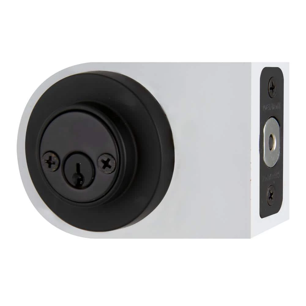 Defiant Matte Black Contemporary Round Double Cylinder Deadbolt 9 Defiant Matte Black Contemporary Round Double Cylinder Deadbolt - Image 7