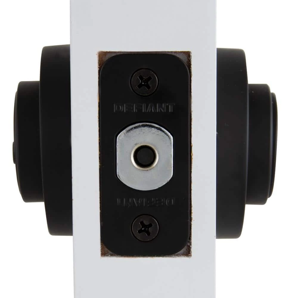 Defiant Matte Black Contemporary Round Double Cylinder Deadbolt 8 Defiant Matte Black Contemporary Round Double Cylinder Deadbolt - Image 6