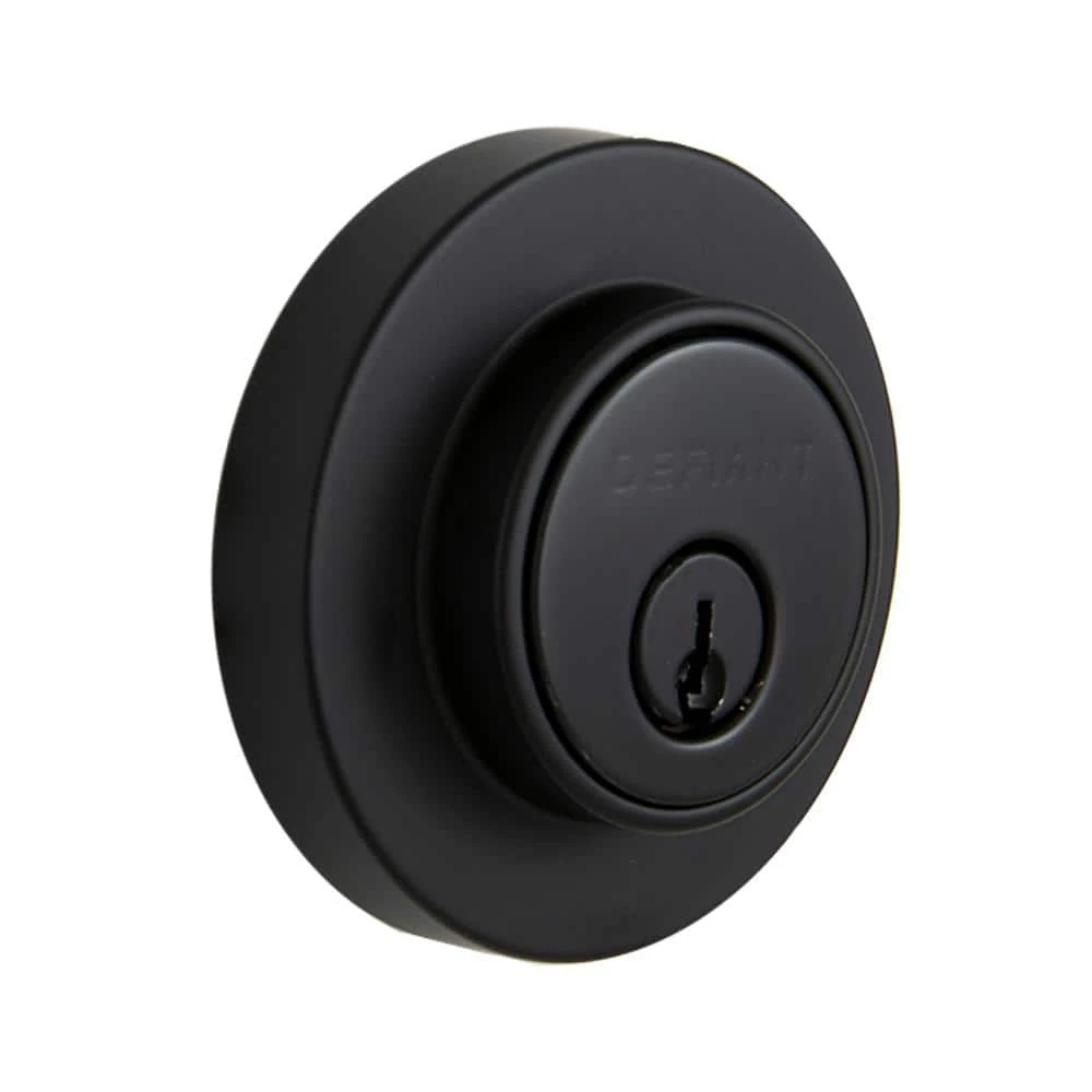 Defiant Matte Black Contemporary Round Double Cylinder Deadbolt 3 Defiant Matte Black Contemporary Round Double Cylinder Deadbolt