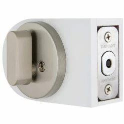 Defiant Contemporary Round Satin Nickel Single Cylinder Deadbolt -Barton Kramer Shop defiant deadbolts 32dc5x21 1f 1000