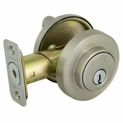Defiant Contemporary Round Satin Nickel Single Cylinder Deadbolt -Barton Kramer Shop defiant deadbolts 32dc5x21 44 1000