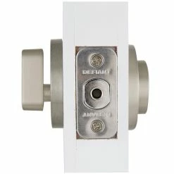 Defiant Contemporary Round Satin Nickel Single Cylinder Deadbolt -Barton Kramer Shop defiant deadbolts 32dc5x21 4f 1000