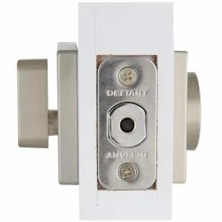 Defiant Contemporary Square Satin Nickel Single Cylinder Deadbolt -Barton Kramer Shop defiant deadbolts 32dc6x21 4f 1000