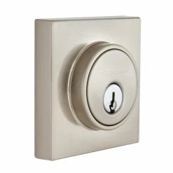 Defiant Contemporary Square Satin Nickel Single Cylinder Deadbolt