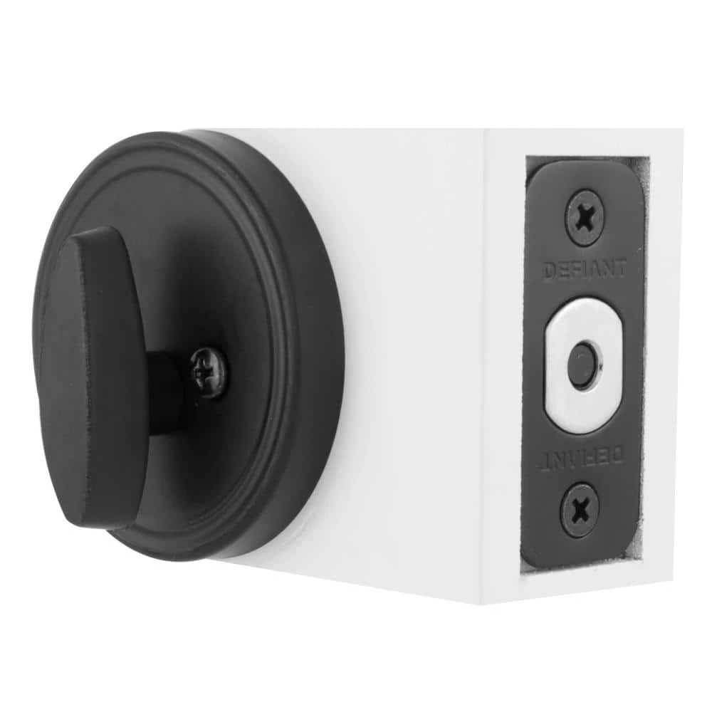 Defiant Matte Black Single Cylinder Deadbolt 9 Defiant Matte Black Single Cylinder Deadbolt - Image 7
