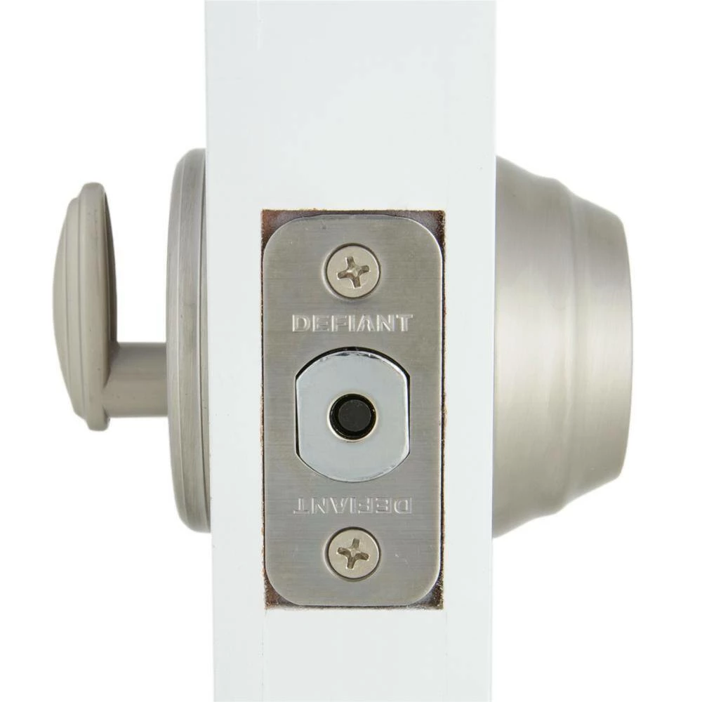 Defiant Wavelet Satin Nickel Single Cylinder Deadbolt 9 Defiant Wavelet Satin Nickel Single Cylinder Deadbolt - Image 7