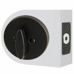 Defiant Aged Bronze Low Profile Single Cylinder Deadbolt -Barton Kramer Shop defiant deadbolts dc1x71 1f 1000