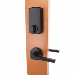 Defiant Castle Matte Black Touchpad Single Cylinder Deadbolt with Tonbridge Handle Combo Pack -Barton Kramer Shop defiant door lock combo packs 32md6x9c1cb 1f 1000