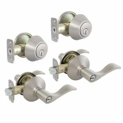 Defiant Naples Satin Nickel Single Cylinder Project Pack -Barton Kramer Shop defiant door lock combo packs 32myex2l1bd fa 1000