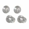 Defiant Brandywine Stainless Steel Single Cylinder Keyed Entry Project Pack -Barton Kramer Shop defiant door lock combo packs b86l1bd 64 1000
