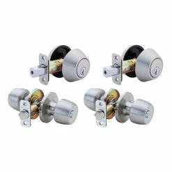 Defiant Brandywine Single Cylinder Entry Stainless Steel Project Pack -Barton Kramer Shop defiant door lock combo packs b86l1d 4f 1000