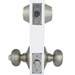 Defiant Hartford Satin Nickel Entry Knob and Double Cylinder Deadbolt Combo Pack -Barton Kramer Shop defiant door lock combo packs bgx2l2b 1f 1000