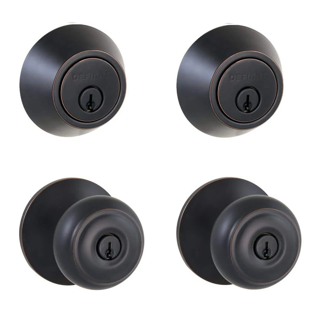 Defiant Hartford Aged Bronze Single Cylinder Keyed Entry Project Pack 3 Defiant Hartford Aged Bronze Single Cylinder Keyed Entry Project Pack