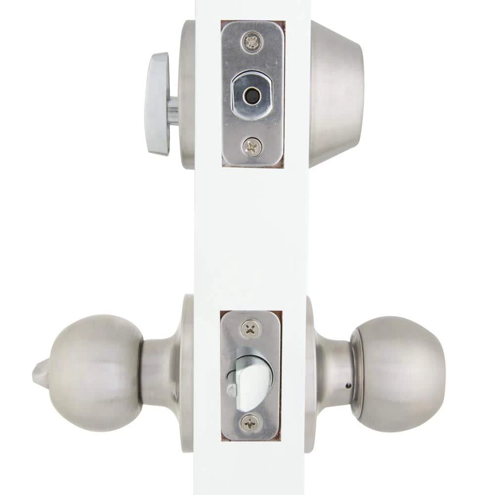 Defiant Simple Series Ball Stainless Steel Keyed Entry Door Knob with Single Cylinder Deadbolt Combo Pack 6 Defiant Simple Series Ball Stainless Steel Keyed Entry Door Knob with Single Cylinder Deadbolt Combo Pack - Image 4