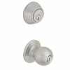 Defiant Simple Series Ball Stainless Steel Keyed Entry Door Knob with Single Cylinder Deadbolt Combo Pack -Barton Kramer Shop defiant door lock combo packs evbw6b91b 64 1000