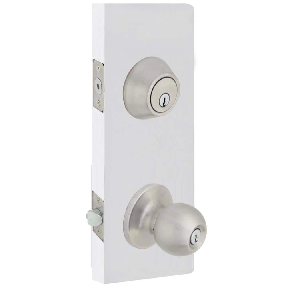 Defiant Simple Series Ball Stainless Steel Keyed Entry Door Knob with Single Cylinder Deadbolt Combo Pack 5 Defiant Simple Series Ball Stainless Steel Keyed Entry Door Knob with Single Cylinder Deadbolt Combo Pack - Image 3