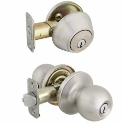 Defiant Simple Series Ball Stainless Steel Keyed Entry Door Knob with Single Cylinder Deadbolt Combo Pack 14 Defiant Simple Series Ball Stainless Steel Keyed Entry Door Knob with Single Cylinder Deadbolt Combo Pack -Barton Kramer Shop defiant door lock combo packs evbw6b91b fa 1000