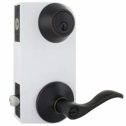 Defiant Naples Aged Bronze Entry Handle and Single Cylinder Deadbolt Combo Pack 15 Defiant Naples Aged Bronze Entry Handle and Single Cylinder Deadbolt Combo Pack -Barton Kramer Shop defiant door lock combo packs myex7l1b 4f 1000