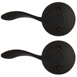 Defiant Zacoti Matte Black Left Handed Dummy Door Lever (2-Pack)