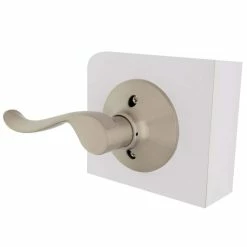 Defiant Burgundy Satin Nickel Left Handed Dummy Door Lever 2-Pack -Barton Kramer Shop defiant dummy door handles 32ld5x204bld2 c3 1000