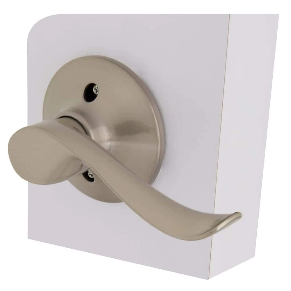 Defiant Burgundy Satin Nickel Right Handed Dummy Door Lever 4 Defiant Burgundy Satin Nickel Right Handed Dummy Door Lever - Image 2