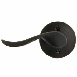 Defiant Burgundy Aged Bronze Left Handed Dummy Door Lever