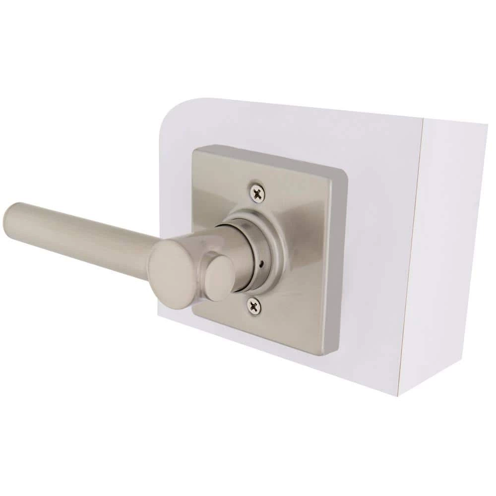 Defiant Highland Satin Nickel Dummy Door Lever with Square Rose (2-Pack) 4 Defiant Highland Satin Nickel Dummy Door Lever with Square Rose (2-Pack) - Image 2