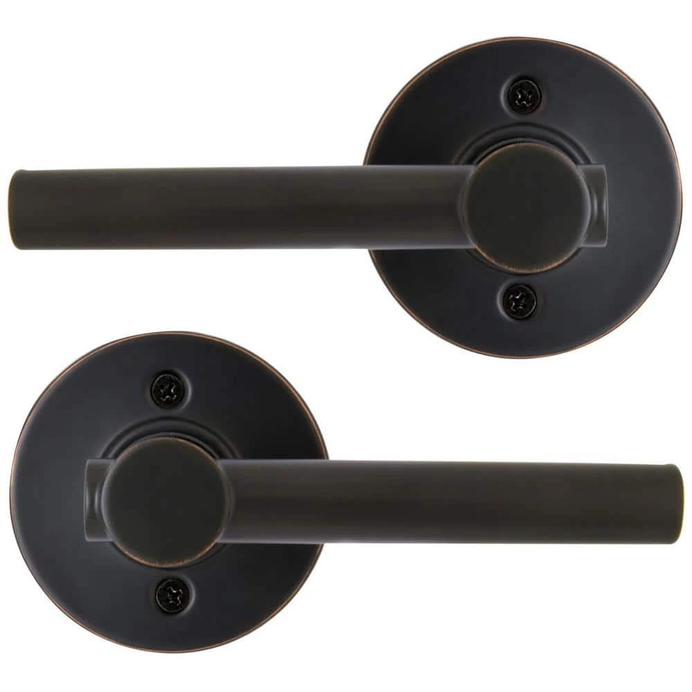 Defiant Highland Aged Bronze Dummy Door Lever with Round Rose (2-Pack) 3 Defiant Highland Aged Bronze Dummy Door Lever with Round Rose (2-Pack)