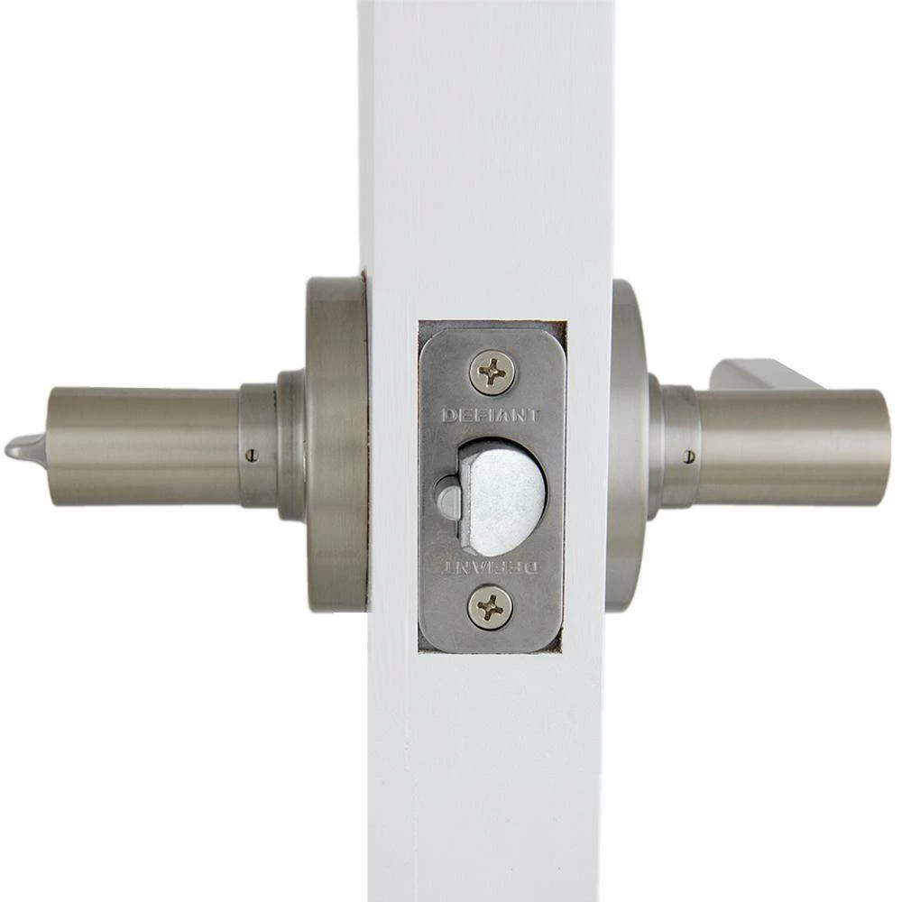 Defiant Tonbridge Satin Nickel Entry Door Handle with Round Rose 8 Defiant Tonbridge Satin Nickel Entry Door Handle with Round Rose - Image 6