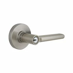 Defiant Tonbridge Satin Nickel Entry Door Handle with Round Rose