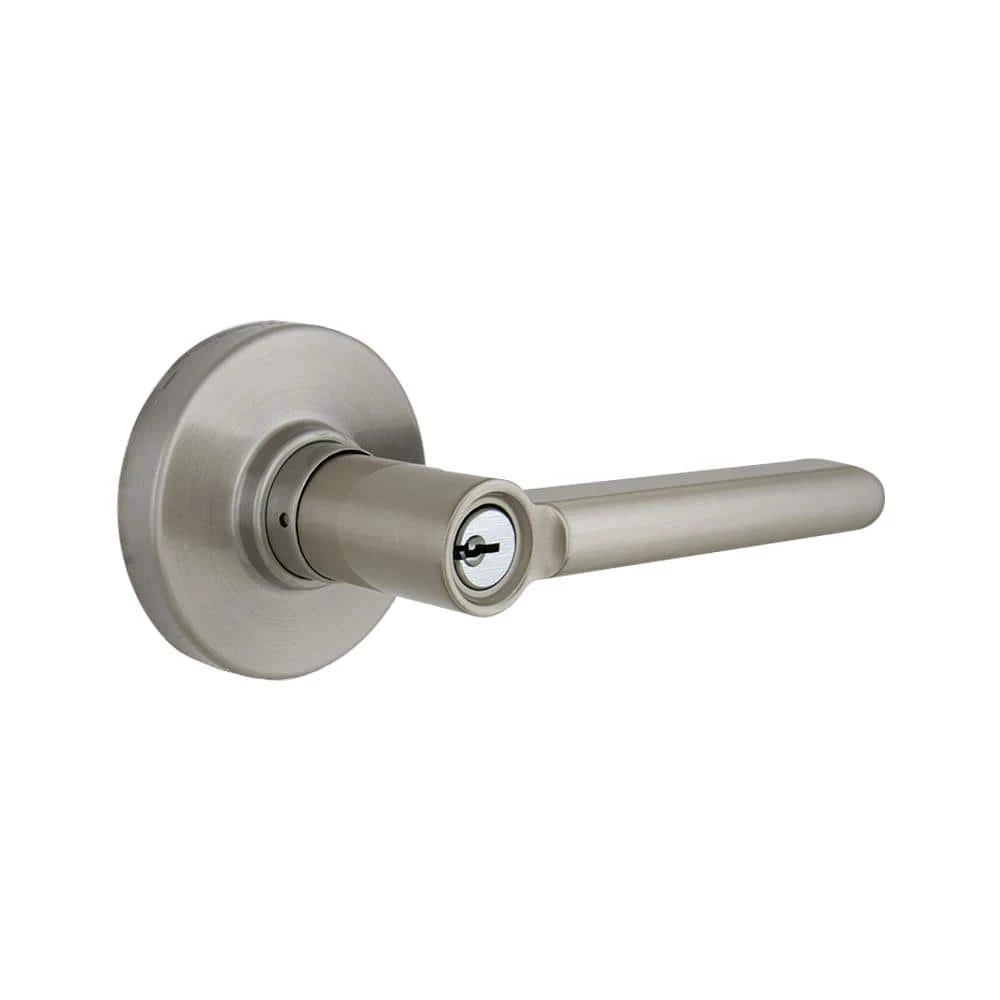 Defiant Tonbridge Satin Nickel Entry Door Handle with Round Rose 3 Defiant Tonbridge Satin Nickel Entry Door Handle with Round Rose