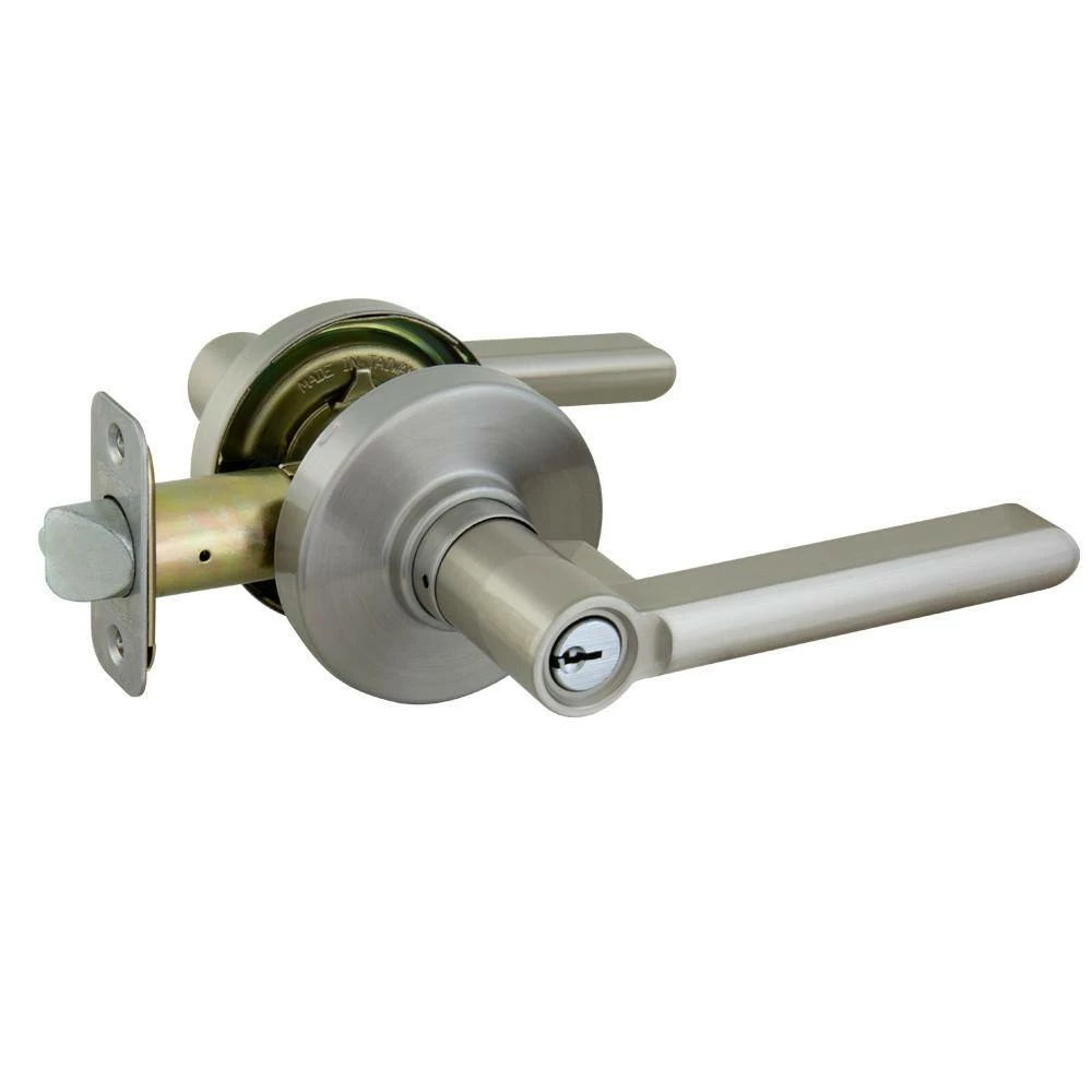 Defiant Tonbridge Satin Nickel Entry Door Handle with Round Rose 10 Defiant Tonbridge Satin Nickel Entry Door Handle with Round Rose - Image 8